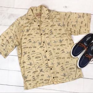 Vintage Woolrich Men’s Fisherman Fishing Button Down Shirt Large Tall Button Up